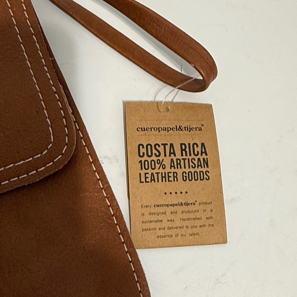 Cueropapel  & tijera Brown Leather Crossbody Bag - Picture 4 of 12
